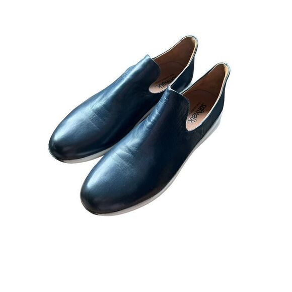 Softwalk Isa Navy Leather Slip On Sneakers - Picture 2 of 6